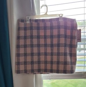 NWT Pink Plaid Skirt
